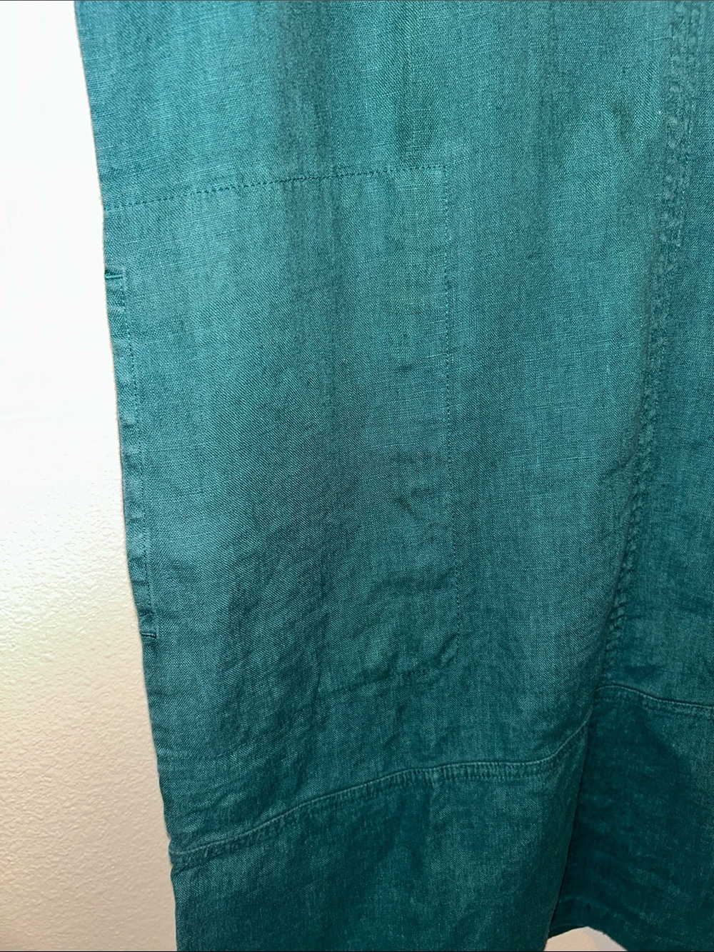 PUREJILL GARMENT DYED LINEN DRESS SHORT SLEEVE SIZE SMALL - Picture 3 of 4
